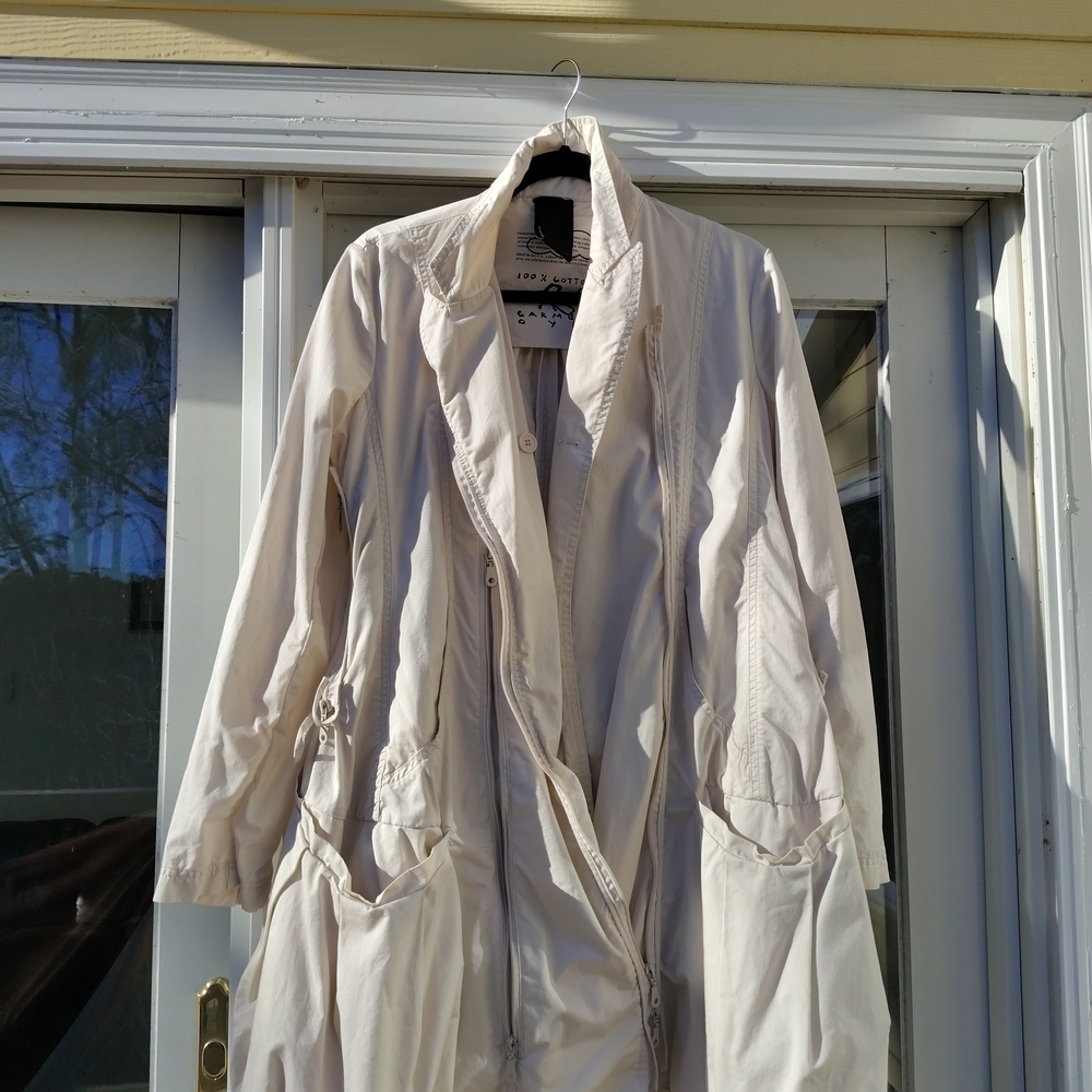 Rundholz Beige Utility Trapeze Multi Zipper Jacket for Women - Picture 2 of 15